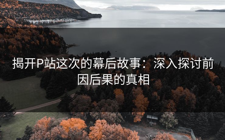 揭开P站这次的幕后故事:深入探讨前因后果的真相 揭开P站这次的幕后故事:深入探讨前因后果的真相