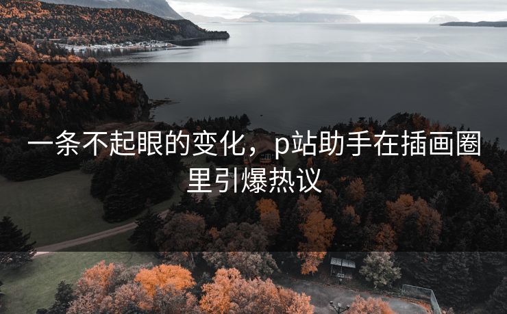 一条不起眼的变化，p站助手在插画圈里引爆热议